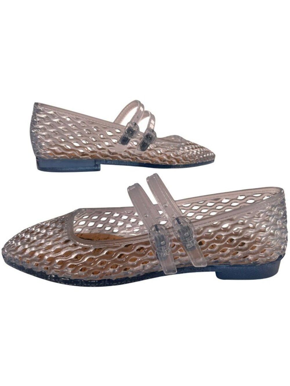 Sam Edelman Mila Jelly Flats Clear Blue Signature Collection Women's Size 6M NEW